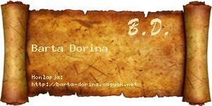 Barta Dorina névjegykártya